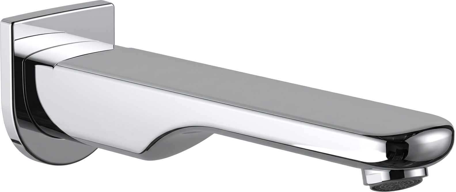 Irish plain polished chrome bath spout