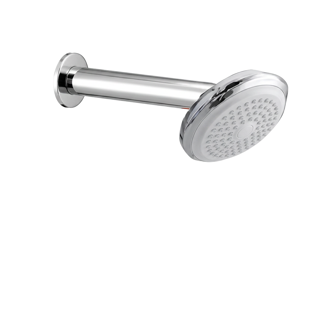 Silver Bell polished chrome wall arm shower