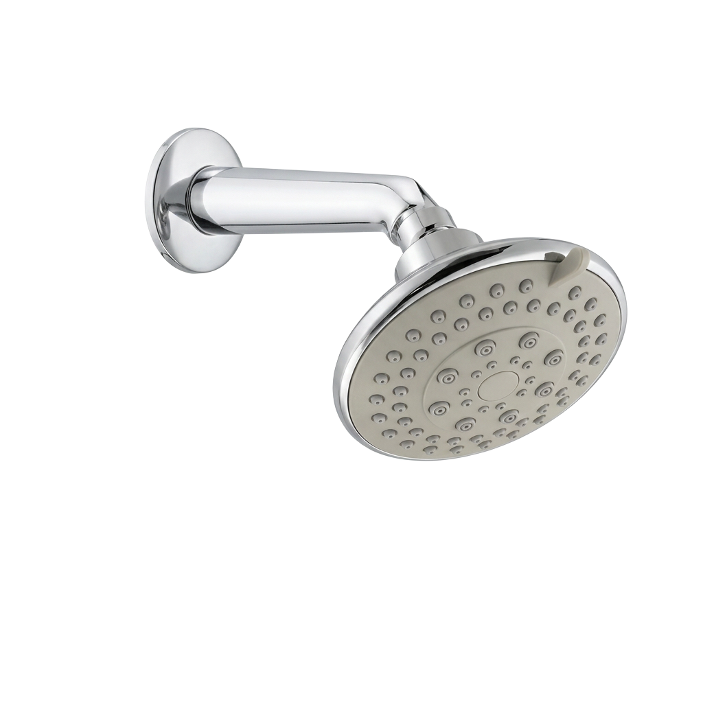 Zest polished chrome wall arm shower